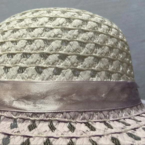 Target Kids Purple And White Easter Straw Hat - Picture 7 of 7